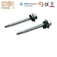 Sekrup Bor Sendiri Kepala Flens C1022 dengan Washer untuk Konstruksi Atap Logam