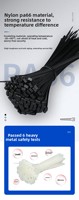Bridas Autoblocantes para Cables, Hechas de Nailon, Disponibles en Varios Colores y Tamaños, Ligeras y Fáciles de Usar