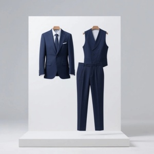 Costume d'affaires 3 pièces sur mesure pour homme, coupe ajustée, style italien, antistatique, infroissable, luxe, décontracté - Product Image 6