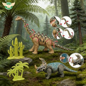 Ensemble de jouets de dinosaures réalistes : Brachiosaurus, <span class=keywords><strong>Giganotosaurus</strong></span>, Styracosaurus, Stegosaurus avec sons simulés - Product Image 5