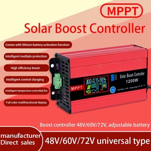 Contrôleur de charge solaire LCD <span class=keywords><strong>MPPT</strong></span> 12V/24V/48V 25A 700W/1400W, convertisseur de surtension haute efficacité, version améliorée - Product Image 3