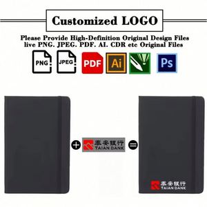 Custom Printed Pu Leather <b>A5</b> A6 Size Thread Binding Notebook Office School Paper Cover Journal <b>Diary</b> - Product Image 3