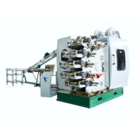 Machine pour l'impression automatique de motifs sur des pots de fleurs en plastique / Automatisme d'impression sur poterie