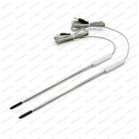 Sonde de température NTC de haute précision avec poignée en aluminium moleté de qualité alimentaire et câble tressé en acier inoxydable pour four/barbecue