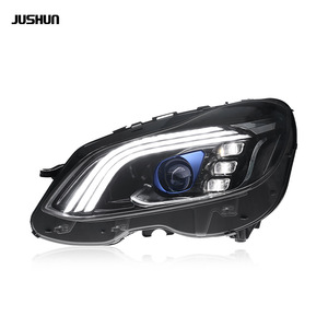 Jushun ชุดไฟหน้า LED สำหรับ Mercedes Benz E Class W212 2014 2015สไตล์ Maybach ดีไซน์สามแถบ - Product Image 2