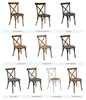 Promotion Chaises en bois à dossier croisé empilables pour adultes, style ferme, naturelles, pour mariage et salle à manger, vente en gros