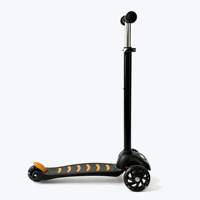 Trottinette pour enfants LS-304B en acier, hauteur réglable, 3-6 ans, trois roues, éclairage LED, charge maximale 65 kg, frein arrière, roulements ABEC-7 en PU/PVC