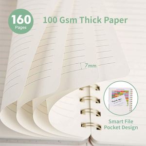 A5 Spiral Notebook <b>Waterproof</b> Cover Reinforced Pocket Easy Write Enterprise Customized LOGO Trending Products 2026 New Arrival - Product Image 5