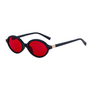 Lunettes de sommeil ovales unisexes XH-3520 rouges, anti-lumière bleue, protection UV400 classe 2, monture en plastique et métal, verres PC - Product Image 4