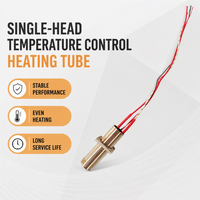 Cartouche chauffante en acier inoxydable triphasée à combustion à sec, tube chauffant à extrémité unique pour moule, tige chauffante thermostatique