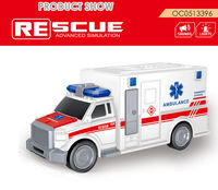 Venta al por mayor unisex 1:20 niños coche de juguete ambulancia coche modelo fundido a presión con construcción de plástico de fricción