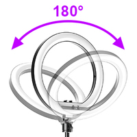 Anneau lumineux LED 10 "(10"), intensité variable, avec trépied et support pour téléphone, lampe, éclairage annulaire pour appareil photo, Selfie, pour le bureau et la maison