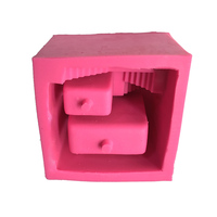 Grand moule en silicone réutilisable 3D classique en forme de deux marches pour pot de fleurs, bougie, cendrier, boîte à gadgets ou support de bureau