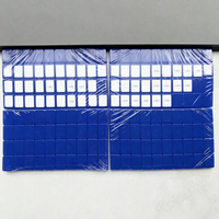 Nouveauté : Ensemble de Mahjong américain bleu foncé à une couche, 160 pièces, tuiles en acrylique sculptées exquises, jeu pour 4 joueurs