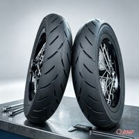 Kit complet de roues Supermoto à jantes larges pour Surron Light Bee Dirt Bike, pneus semi-slicks avant et arrière 90/90-12, conversion aftermarket