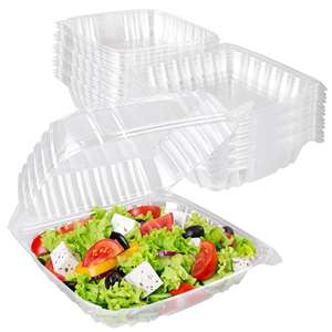 Envases de Plástico Transparente Tipo Concha de Almeja de 5x5 Pulgadas, Caja de Embalaje Tipo Concha de Almeja para Tartas, Envases para Llevar para Postres, Restaurantes y Fiestas - Product Image 2