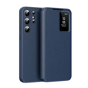 Étui de téléphone portable en cuir avec fenêtre intelligente, fonction de réveil/veille automatique, vue claire, rabat pour Samsung Galaxy S26/S26 Plus/S26 <span class=keywords><strong>Ultra</strong></span>/A37/A57 - Product Image 4