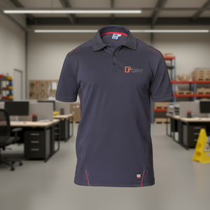 เสื้อโปโลแขนสั้นสีน้ำเงิน 2XL ชุดทำงาน - Product Image 3