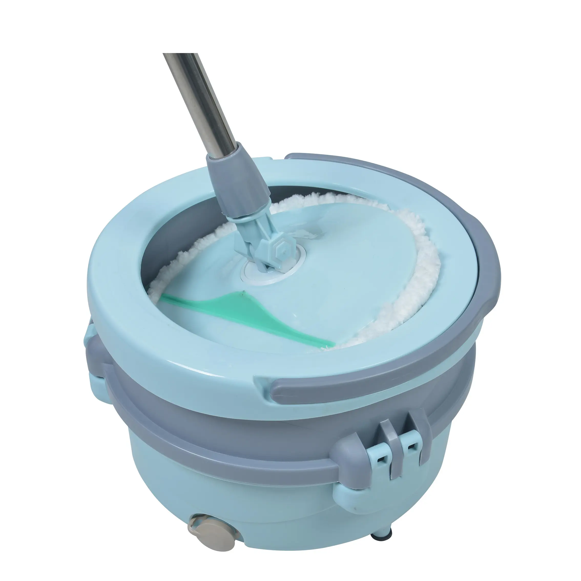 Home Cleaning Spin Magic Mop Bucket Squeezq 360 Microfiber Floor Cleaner Round Easy Handfree Mop