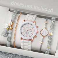 Coffret Cadeau Montre Couple Quartz et Bijoux Collier Cœur Assorti – Idéal Mariage, Anniversaire, Saint-Valentin, Mariée – Vente Flash