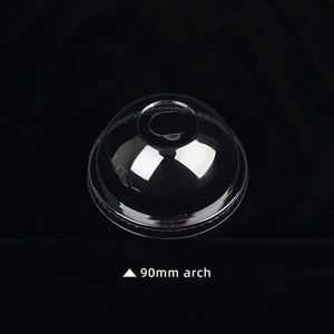 Tapa de plástico transparente desechable personalizada al por mayor de 90 mm para vasos, tapa/cubierta de PET sin vasos, muestras gratuitas - Product Image 2