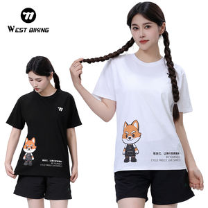 WEST BIKING-T-<span class=keywords><strong>shirt</strong></span> de cyclisme unisexe à <span class=keywords><strong>motif</strong></span> d'impression numérique pour cycliste amateur, style chinois - Product Image 1