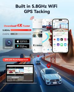 กล้องติดรถยนต์ REDTIGER รุ่น F7N Elite Dash Cam 4K HDR บันทึกหน้า-หลัง 5.8GHz WiFi หน้าจอสัมผัส 3.18 นิ้ว ควบคุมด้วยเสียง รองรับการ์ด 128G กล่องดำบันทึกภาพในรถยนต์ สีดำ - Product Image 4