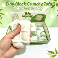 2026 Jouet Squishy en Bloc de Pâte à Modeler Tofu, Jouet Anti-stress Croustillant en TPR et Pâte à Modeler, Jouet Nouveauté Anti-stress à Presser pour la Vente en Gros