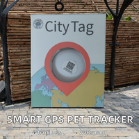 Pelacak GPS Pintar Anti-Hilang untuk Hewan Peliharaan 2025 Mini Plastik IP68 Tahan Air NFC Bluetooth Daya Tahan Baterai 1 Tahun Mobil Anak Hewan Peliharaan Android/iOS