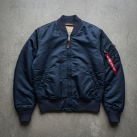 Blouson aviateur MA-1 décontracté d'hiver pour homme, personnalisable, avec fermeture éclair, service OEM, vente en gros, haute qualité, coupe-vent, respirant, écologique
