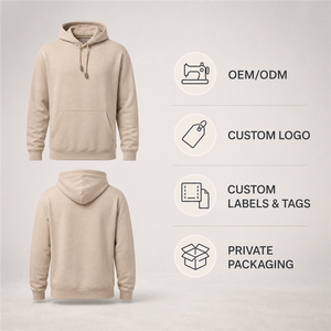 Sudadera con capucha de algodón de rizo de 450 g para hombre, de marca, lisa, forrada, de corte regular, informal, moderna, juvenil, tejida, para otoño e invierno, al por mayor - Product Image 4