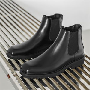 Botas de Tobillo para Mujer de Estilo Británico de Calidad Perfecta, Zapatos Casuales Negros para Hombre, Botas Chelsea - Product Image 2