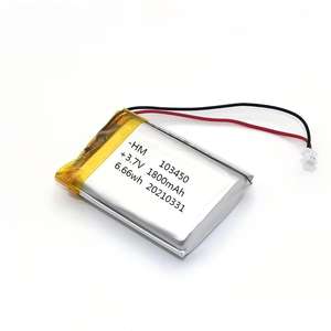충전식 액체 배터리 3.7V 1800mAh10*34*50mm 모델 103450 HM 브랜드 300 사이클 소비자 전자 제품 및 장난감 - Product Image 1