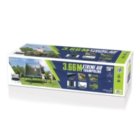 Trampoline d'extérieur pour enfants Bestway 59104 Xtreme Air 3,66 m x 2,78 m en acier galvanisé thermolaqué avec échelle, facile à installer