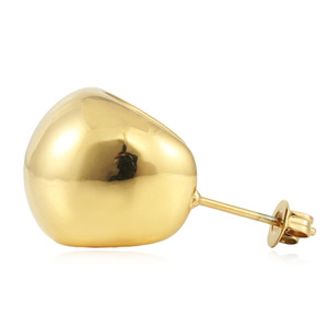 Gold Titanium Steel Hoop <b>Earrings</b> <b>Moon</b> Shape U-Shape Everyday Wear 19044 - Product Image 2