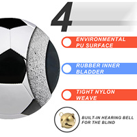 Ballon de football en braille pour aveugles avec hochet pour aveugles avec sons pour malvoyants