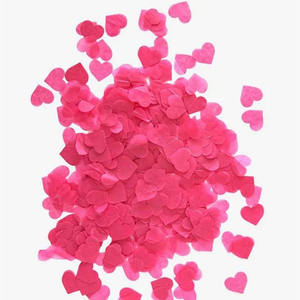 قصاصات ورقية مناديل قلب مقاس 1 بوصة 15 جم لحفلات الزفاف ورمي عيد الحب ورق حلويات شفاف - Product Image 3