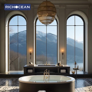 Ventanas Arqueadas de Aluminio Personalizadas RICHOCEAN, Ventanas Fijas Tipo Píxar para Dormitorio, Ventanas Residenciales a Bajo Precio - Product Image 1