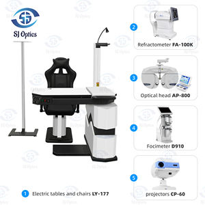 Optik masa ve sandalye LY-177 ile FA-100K oto refraktometre otomatik Phoropter AP-800 oto Lensmeter D-910 ve LCD Chan projektör - Product Image 2