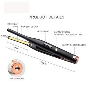 Schnur loser Haar glätter mit LED-Display Lockens tab für Barthaar Tragbarer Haar glätter für Damen - Product Image 3