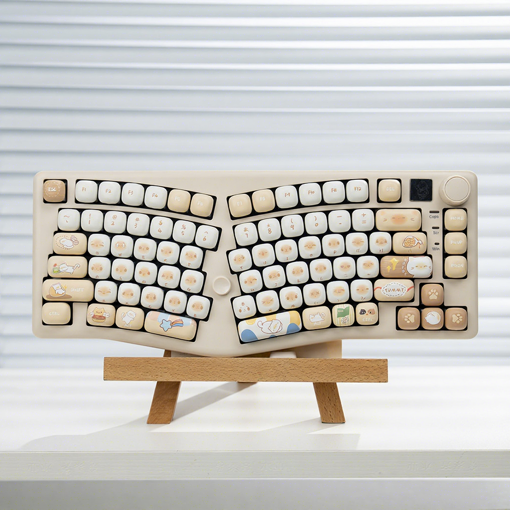 Teclado White-A75 + Teclas MOG Baobao Cat