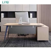 Bureau de direction moderne Liyu – Nouveauté, style bois convertible, mobilier commercial tendance pour bureau à domicile et étude