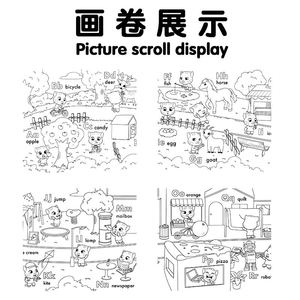 <span class=keywords><strong>โปสเตอร์</strong></span><span class=keywords><strong>ภาพ</strong></span><span class=keywords><strong>วาด</strong></span>กราฟฟิตีทอมแคทแบบม้วนสำหรับเด็ก - ม้วนกระดาษระบายสีพร้อมของเล่นศิลปะแบบติดผนัง ดีไซน์ไม่ทำลายผนังด้วยกาวติดผนังแบบไม่เป็นอันตราย - Product Image 3