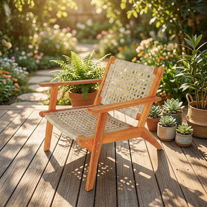 Eco-Friendly Modern Design <b>Outdoor</b> Wooden <b>Chaise</b> <b>Lounge</b> Farmhouse Full Color Printing No Filling Hard Floor Parks Schools Villas - Product Image 1