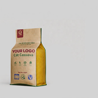 Litière pour chat Vapo Cat, écologique, biodégradable, en cassave brune, 2,5 kg, contrôle des odeurs, longue durée, pour chats d'intérieur