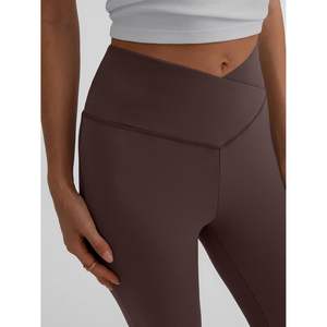 À la mode 2025 automne tenues femmes taille haute Bootcut travail pantalon large jambe Yoga pantalon V croisé reine Flare Fitness Yoga - Product Image 2