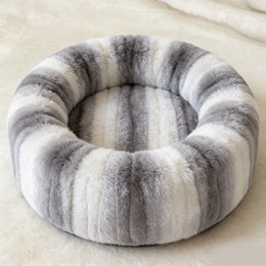 Luxuriöses Plüsch-Beruhigungs-Hundebett, Rundes Katzenbett, Umweltfreundliches Flauschiges Waschbares Donut-Haustierbett, Individuelles Designer-Kuschelbett für Hunde & Katzen - Product Image 2