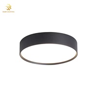 Décoration moderne, luminaire LED encastré de style nordique, surface noire, panneau lumineux rond, lampe de plafond circulaire, lampe de cuisine, lampe de salle de bain