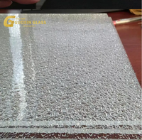 Panneaux de verre cannelé décoratifs à motifs fusionnés Guoxin, verre trempé pour chambre, salle de bain, salon et usage hôtelier – En promotion