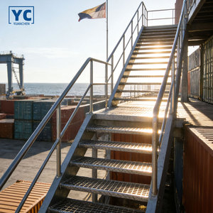 Marine-Grade Steel Staircases Safety <strong>Handrails</strong> for Harsh Coastal Environments Outdoor Industrial Use Anti-Corrosion Galvanized - Product Image 5